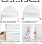 Hemmotop Stretchy Arch Backdrop Cover Set, White, 7.2ft, 6ft, Set of 2 - Image 7