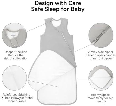 BubblePanda Rayon Made from Bamboo Sleep Sack 6-12 Months 1.0 Tog Baby - Image 3