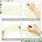 200 Pack #10 Ivory Envelopes Letter Size Self Seal Cream Business Envelopes - Image 4