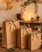 qiqee 100-Packs Brown Paper Gift Bags with Handles Bulk Assorted Sizes(33pcs Large 13", 33pcs Medium 11", 34pcs Small 8") - Image 6