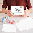 Andaz Press 56-Pack Personalized RSVP Postcards for Wedding Coral Watercolor Florals Cardstock Response Reply Cards for Bridal Shower Baby Shower Birthday Event Custom Date Return Address 4 x 6-Inch - Image 4