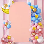 FANPROMS Arch Spandex Cover Dusty Rose 7.2FT Arch Cover Backdrop Fabric Chiara Wall Backdrop Covers for Garland Arched Frame Wedding Arched Covers Stretchy Backdrops for Baby Shower Banquet Decor - Image 5