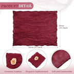 fani 100 Pack Gauze Cheesecloth Napkins, 20 x 20 in, Burgundy - Image 2