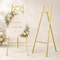 47''Gold Easel Stand for Wedding Sign, Heavy Duty Display for Art & Posters by wnfouhomesolutions