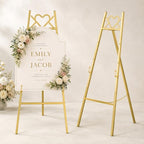 47''Gold Easel Stand for Wedding Sign, Heavy Duty Display for Art & Posters by wnfouhomesolutions