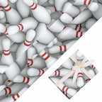 Bowling Pins Pattern Christmas Wrapping Paper Matte,Color Gift Wrapping Paper,Perfect For Wedding,Valentine'S Day,Birthday,Baby Shower,Diy Bouquet(Bowling,4 Rolls) - Image 3