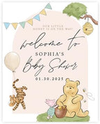 Andaz Press Personalized Classic Bear Baby Shower Decorations, “Our Little Honey Is on the Way” Custom Baby Shower Welcome Sign Decor, Vintage Classic Bear Decorations by AndazPress