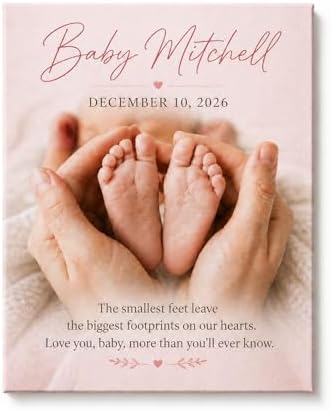 TWING Custom Baby Keepsake Birth Stats Photo Print Wall Decor, 16 X 20 in by TwingRepublic