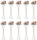 10PCS Wedding Centerpieces for Tables, 31.5Inch Metal Tall Trumpet Vases Rack for Birthday Party Decoration Garden Tall Flower Stand Holder for Balloon Decor Road Leads Christmas by LIYUANJUN