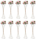 10PCS Wedding Centerpieces for Tables, 31.5Inch Metal Tall Trumpet Vases Rack for Birthday Party Decoration Garden Tall Flower Stand Holder for Balloon Decor Road Leads Christmas by LIYUANJUN