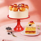 Round Cake Stand 11" Melamine Cake Display Stand Dessert Cupcake Display Tray for Graduation,Wedding,Birthday,Party,Baby Shower,Anniversary,Ceremony,Christmas (Red - Image 5