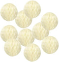 PATIKIL 10pcs 14" Honeycomb Balls Tissue Paper Pom Poms, Party Hanging Paper Honeycomb Balls Decoration for Birthday Wedding Home Backdrop Decor, Beige by PATIKIL