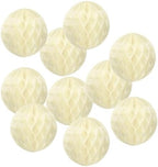 PATIKIL 10pcs 14" Honeycomb Balls Tissue Paper Pom Poms, Party Hanging Paper Honeycomb Balls Decoration for Birthday Wedding Home Backdrop Decor, Beige by PATIKIL