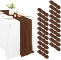 20 Pack Cheesecloth Table Runner 17 x 108 Inch, Brown by REWOMC
