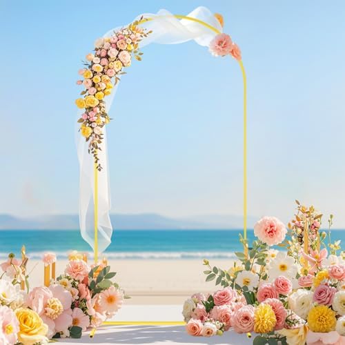 FOTSHARER 7.2FT Arch Stand with Red Arches Cover Set Metal Arch Backdrop Stands and Arched Stand Cover Balloon Wedding Backdrop Arch Covers for Birthday Party Baby Shower Ceremony Banquet Decor - Image 2