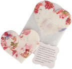 48 Favor Set, Pink Heart Gift Wrap Tags with Wildflower Seeds by SeedBloom