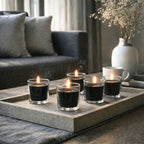 Set of 72 Richland Votive Candles Black Unscented and 72 Clear Glass Eastland Votive Holders - Image 7