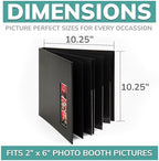 PBF (10 Pack) Photo Booth Album, Guest Book with 2x6 Clear Picture Inserts, Black Cover with Plastic Sleeves & Black Pages, Scrapbook Album for Photo Strips, Memory Book, Wedding, and Baby Showers - Image 2