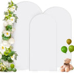 Hemmotop Stretchy White Arch Backdrop Cover Set of 3-7.2ft, 6.6ft, 6ft by Hemmotop