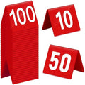 Tuanse 100 Pcs Acrylic Table Numbers 1-100 Table Tent Cards 2.5x2x1.6 Inch by Tuanse