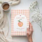 Personalized Peach Baby Shower Guest Book, Custom Sweet Little Peach on the Way Memory Keepsake, Advice and Wishes for Baby Journal, New Parents Gift, Hardcover Lined Writing Notebook for Registry - Image 4