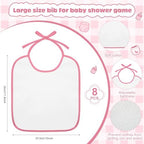 8 Sets Bottle Chug Baby Shower Games Juegos Para Plastic Baby Bottles Bibs Disposable Diapers Gender Reveal Games Baby Changing Diaper Race Game Decoration (Pink) - Image 3