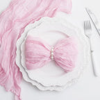 100 Pack Light Pink Cloth Napkins 21x21 Inches Light Pink Cheesecloth Napkins Set of 100 Washable Dinner Table Napkins for Wedding Summer Bridal Baby Shower Rustic Boho Cotton Gauze Party Table Decor - Image 4