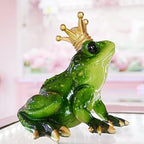 Crown Frog Prince Figurine Princess and Frog Party Decorations Cake Topper - Image 2