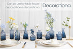 TBWIND 12Pcs Blue Glass Bud Vases Set, Small Vases for Flowers - Image 6