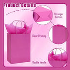 JarThenaAMCS 60Pcs Neon Paper Bags with 60 Sheets Rainbow Tissue Paper Green Orange Purple Pink Yellow Blue Candy Treat Bags with Handles for Birthday Party Favors Supplies - Image 3