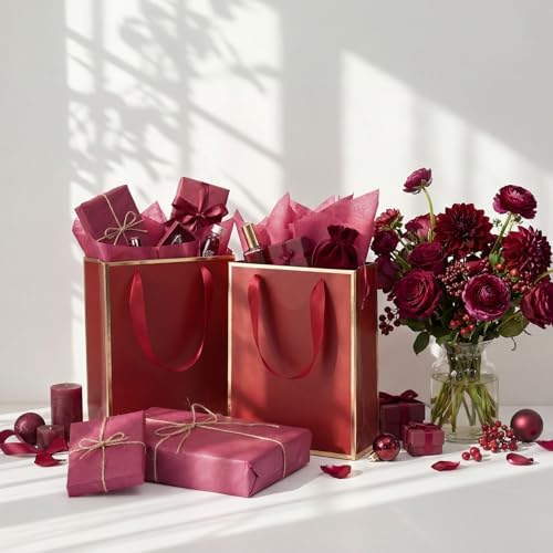 Teling 500 Sheets Tissue Paper for Gift, Burgundy Wine, 14 x 20 Inch - Image 3