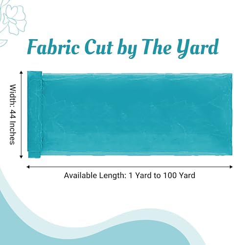 25 Yard Organza Fabric 44" Wide for Wedding Event Décor - Light Teal - Image 2