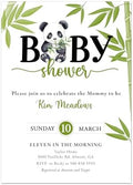 Panda Bear and Bamboo Baby Shower Invitation, Gender Neutral by Handmade