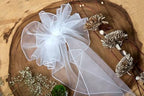 MDS Pack of 150 Organza Chair Sashes for Wedding & Event Décor – White - Image 5