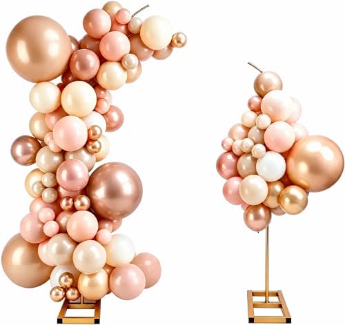 Balloon Arch Stand Set of 2, 7.9FT&6.7FT Wedding Arch Frames with Base by Kaucytue