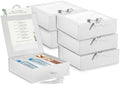 Hammont Gift Boxes - Hostess Sectional Boxes -Food Grade PET Boxes with Window Slot- 6 Pack of Cookie|Cupcake Boxes (White) by Hammont