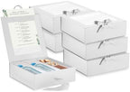 Hammont Gift Boxes - Hostess Sectional Boxes -Food Grade PET Boxes with Window Slot- 6 Pack of Cookie|Cupcake Boxes (White) by Hammont