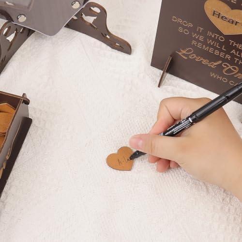 Heart Wedding Guest Book Alternative, Coffee Color Rustic Wooden Wedding Souvenirs with Heart Picture Frame, Heart Guest Book Drop Box, Personalized Decor Party Birthday - Image 4