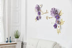 Purple Roses Paper Flowers Decorations for Wall, Giant Floral Wall Decor for Baby Shower, Classroom, Nursery, Birthday, Fairy Garden Party Backdrop Decorations - Image 2