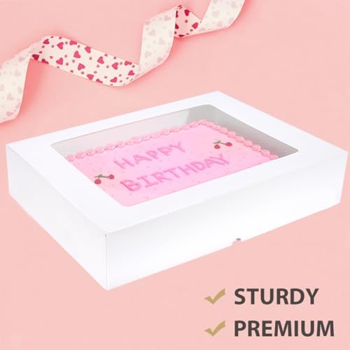 6 Pack 19x14x4 Inch Large Rectangle Cake Boxes with Cake Boards - Image 4