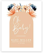 Andaz Press Custom Large Baby Shower Welcome Sign, 16" x 20", Neutral Boho Arch Personalized Canvas Welcome Sign, Signage Gender-Neutral Canvas Sign for Baby Sprinkle, Fall Baby Shower Decorations by AndazPress
