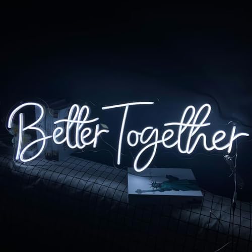 Better Together LED Neon Sign, Custom Neon Light Wedding Decor Engagement Party Proposal Light Gift-30 inch by ANROOMZI
