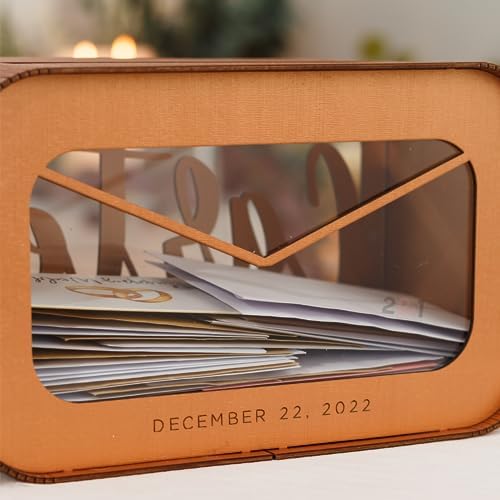Personalized Wedding Card Box Holder - Wedding Decorations for Ceremony Outside - Wooden Card Box With Slot for Party - Card Box Keepsake Rustic Theme Bridal Shower Envelope Gift Box - Image 5