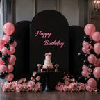 Red Black Arch Backdrop Cover Set of 3 6.6FT 7.2FT 8FT Wedding Arch Covers Stretchy Backdrop Birthday Party Arch Stand Cover Spandex Ceremony Bridal Shower Banquet Decoration - Image 5