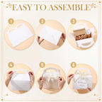 Maitys 24 Set Welcome Boxes for Wedding Guests 9x6x6 Gable Boxes, Beige - Image 3
