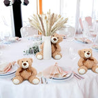 123 Set Bear Baby Shower Table Centerpiece Decor, Brown, Neutral - Image 3