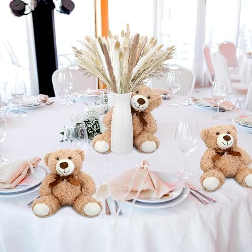 123 Set Bear Baby Shower Table Centerpiece Decor, Brown, Neutral - Image 3