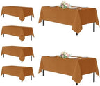 sancua Thanksgiving Tablecloths Rectangular 54x108 Inch, 6 Pack Bronze by sancua