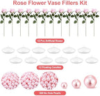 Riceshoot 324 Pcs Floating Flowers Vase Fillers Kit for Centerpieces, Rose - Image 3