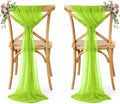 Pack of 100 Chiffon Chair Sashes for Wedding & Event Décor - Parrot Green by MDS